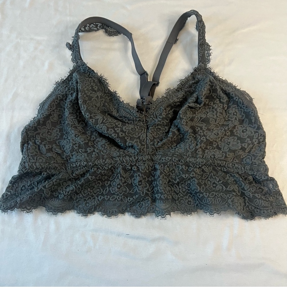Aerie‎ Lace Bralette in Charcoal